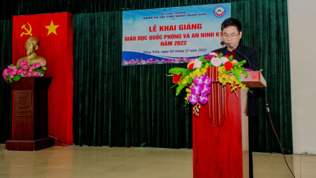 Trường Đại học Công nghiệp Quảng Ninh: Khai giảng đợt học Quốc phòng - An ninh cho sinh viên khoá 15