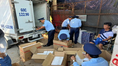 Bình Dương: phát hiện trên 4.300 bao thuốc lá điếu nhập lậu