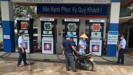 Tiền Giang đồng loạt kiểm tra, giám sát hoạt động kinh doanh xăng dầu