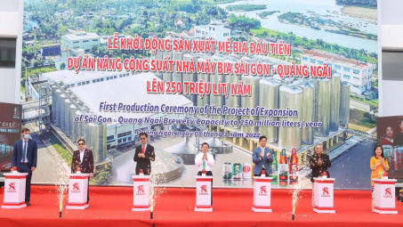 SABECO khánh thành dự án đầu tư nâng công suất Nhà Máy Bia Sài Gòn - Quảng Ngãi hiện đại nhất khu vực miền Trung