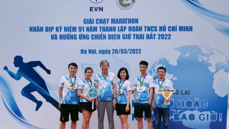 Đoàn thanh niên EVNGENCO1 tham gia Giải Marathon và hưởng ứng Giờ Trái đất 2022