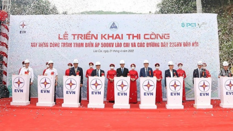 Lễ triển khai thi công xây dựng công trình trạm biến áp 500kV Lào Cai và các đường dây220kV đấu nối
