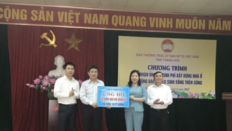 Công ty Xi măng Long Sơn: Ủng hộ 18 tỷ đồng xây nhà cho hộ nghèo sinh sống trên sông