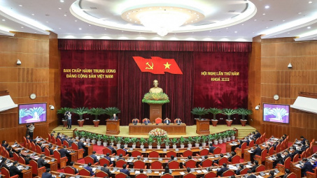 Thông cáo báo chí ngày làm việc thứ tư của Hội nghị Trung ương 5