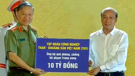 TKV ủng hộ 10 tỷ đồng cho Quỹ phòng, chống tội phạm Trung ương