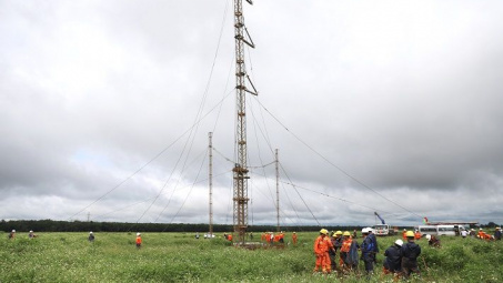 Truyền tải điện 3 diễn tập phòng chống thiên tai và tìm kiếm cứu nạn quy mô lớn