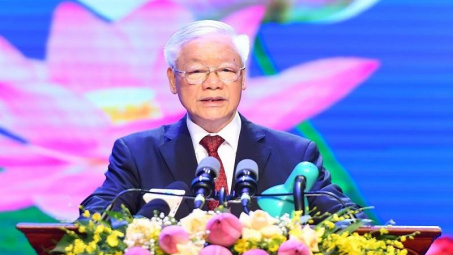 Diễn văn của Tổng Bí thư Nguyễn Phú Trọng tại Lễ kỷ niệm 60 năm Ngày thiết lập quan hệ ngoại giao và 45 năm Ngày ký Hiệp ước Hữu nghị và hợp tác Việt Nam-Lào