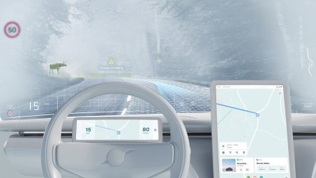 Volvo nghiên cứu công nghệ biến toàn bộ kính chắn gió thành màn hình hiển thị