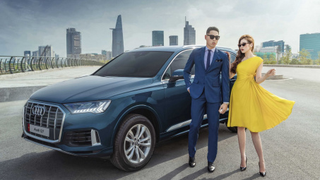 Mẫu xe Audi Q7 2020 nổi bật trong bộ ảnh cùng Á hậu Dương Tú Anh
