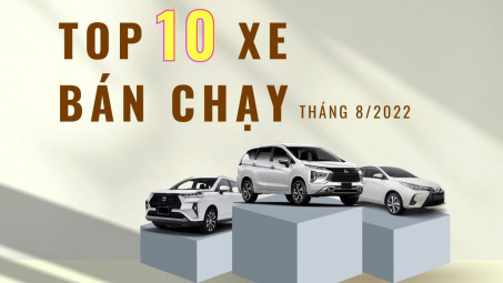 Top 10 xe bán chạy nhất thị trường tháng 8/2022: Mitsubishi Xpander tiếp tục đứng đầu