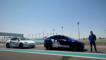 Điều kỳ lạ khi chạy thử Tesla Y trên đường đua Yas Marina