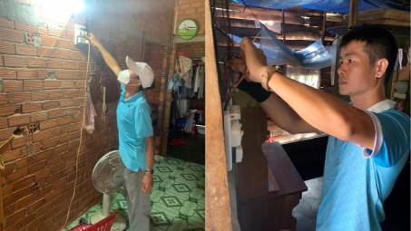 Nhiệt điện Bà Rịa hỗ trợ sửa chữa điện cho 35 hộ dân