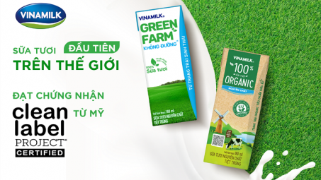 Vinamilk sở hữu sữa tươi đầu tiên trên thế giới đạt chứng nhận Clean Label Project Mỹ