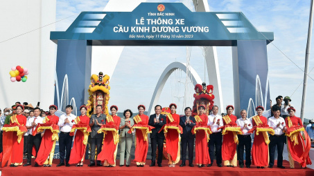 Bắc Ninh khánh thành cầu vòm thép hơn 1.900 tỷ đồng cao nhất Việt Nam