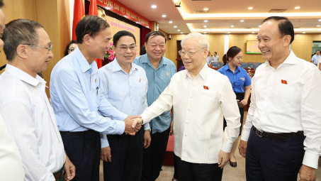 Tổng Bí thư Nguyễn Phú Trọng tiếp xúc cử tri tại Hà Nội