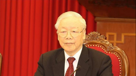 Tổng Bí thư Nguyễn Phú Trọng điện đàm cấp cao với Tổng thống Pháp Emmanuel Macron