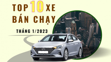 Top 10 xe bán chạy nhất thị trường tháng 1/2023: Hyundai Accent "xưng vương", Vios mất hút