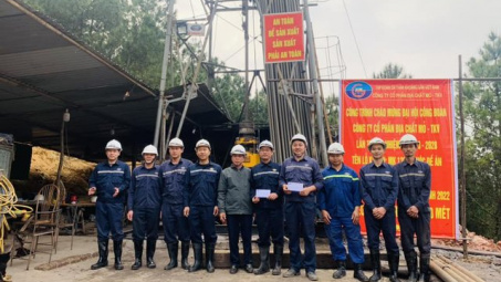 TKV hoàn thành lỗ khoan sâu kỷ lục tại bể than Quảng Ninh