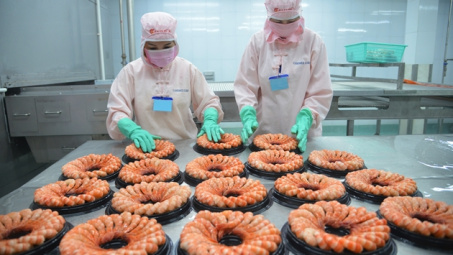 Tháng đầu năm, xuất khẩu tôm đạt 141 triệu USD