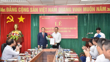Chuyển giao Đảng bộ Công ty Nhôm Đắk Nông về Đảng bộ TKV