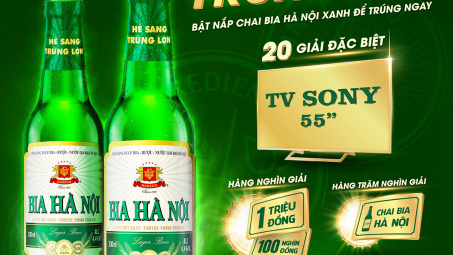 Chào nắng hè, Bia Hà Nội xanh cùng chương trình khuyến mại "Hè sang trúng lớn"