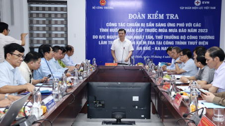 Thứ trưởng Nguyễn Sinh Nhật Tân kiểm tra công tác phòng chống thiên tai tại Thủy điện An Khê – Ka Nak