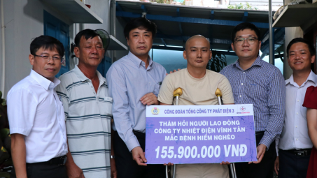 Công đoàn EVNGENCO3 hỗ trợ hơn 155 Triệu đồng cho lao động gặp khó khăn, bệnh tật