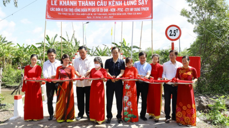 PV GAS khánh thành Cầu Lung Sậy - Cây cầu nối nhịp bờ vui