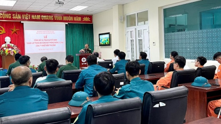 Nhiệt điện Thái Bình thành lập Trung đội tự vệ súng máy phòng không 12,7mm