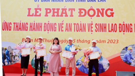 Công ty Thủy điện Buôn Kuốp hưởng ứng Tháng An toàn, vệ sinh lao động năm 2023