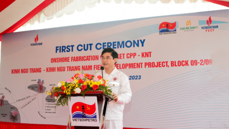 Lễ khởi công chế tạo chân đế giàn KNT – Dự án phát triển mỏ Kình Ngư Trắng – Kình Ngư Trắng Nam