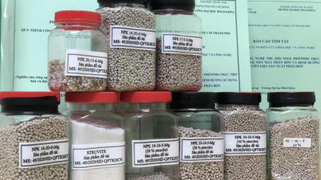 Thu hồi thành công struvite để sản xuất phân bón