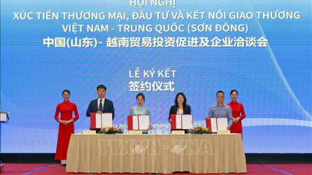 Doanh nghiệp Việt Nam - Sơn Đông (Trung Quốc) ký kết 7 thỏa thuận hợp tác thương mại, đầu tư