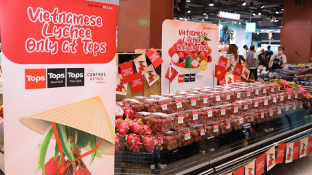 Vải thiều "lên kệ" Central Retail tại Thái Lan với giá 173.000 đồng/kg