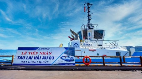 Hòa Phát Dung Quất tiếp nhận tàu lai Hải Âu 3 đầu tiên của Hà Lan