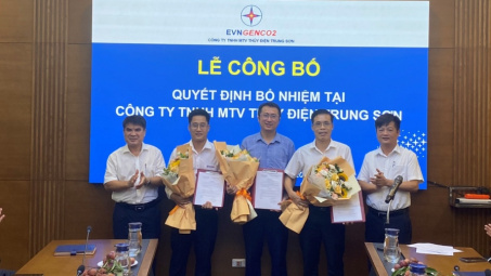 Thủy điện Trung Sơn công bố và trao các Quyết định bổ nhiệm