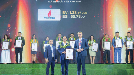 Petrovietnam đạt Top 10 thương hiệu giá trị nhất Việt Nam