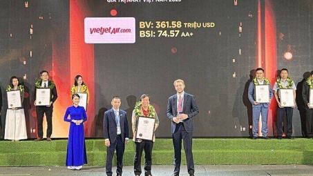 Vietjet là một trong 100 thương hiệu giá trị nhất Việt Nam