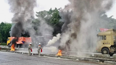 Supe Lâm Thao diễn tập ứng phó sự cố hoá chất thành công