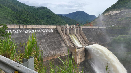 Mực nước hồ thủy điện ngày 6/10: Hồ Bản Vẽ về chế độ vận hành bình thường sau 1 tuần hạ mực nước để cắt lũ