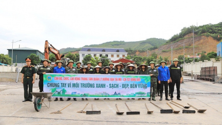 Tổng công ty Đông Bắc ra quân thực hiện vệ sinh môi trường