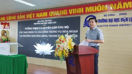 Trường Đại học Điện lực phát động ủng hộ nạn nhân vụ cháy chung cư mini