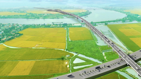 Khởi công cầu vượt sông Đáy nối Ninh Bình và Nam Định