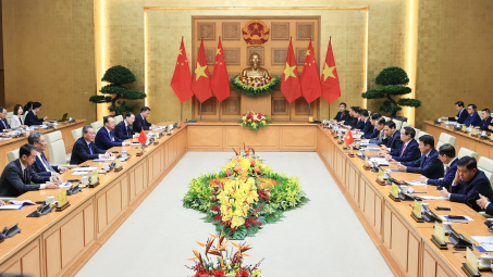 Thủ tướng Phạm Minh Chính hội đàm với Thủ tướng Trung Quốc Lý Cường