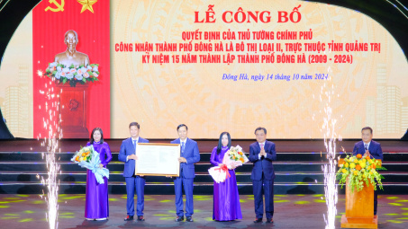Quảng Trị: Công bố Quyết định của Thủ tướng công nhận thành phố Đông Hà là đô thị loại II