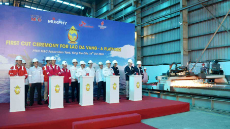 Dịch vụ Kỹ thuật Dầu khí (PVS) khởi công Giàn xử lý 10.500 tấn cho mỏ Lạc Đà Vàng