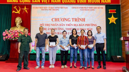 Ciputra Ha Noi hỗ trợ các gia đình thiệt hại nặng sau bão Yagi