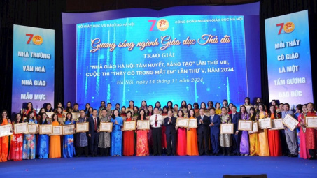 Vinh danh 196 nhà giáo Hà Nội tâm huyết, sáng tạo