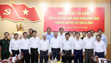 Tổng Bí thư Tô Lâm: Cà Mau cần khai thác tối đa tiềm năng khác biệt