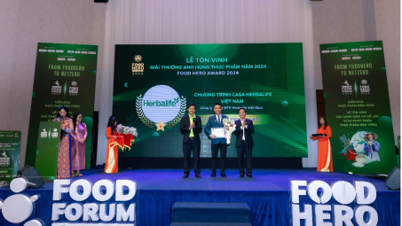 Herbalife Việt Nam nhận Giải thưởng “Tạo tác động xã hội” tại Lễ Tôn vinh anh hùng thực phẩm - Food Hero 2024